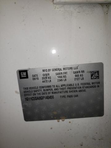 1G11C5SA8GF140456 - 2016 CHEVROLET MALIBU LIM LT 白色 照片 13