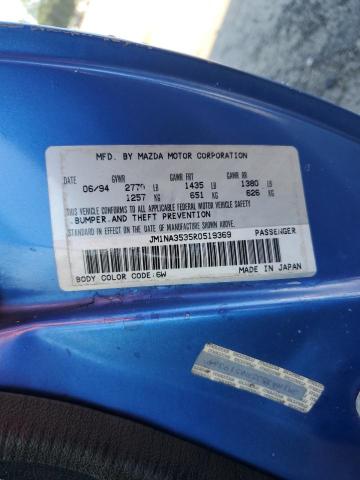 JM1NA3535R0519369 - 1994 MAZDA MX-5 MIATA ლურჯი ფოტო 12