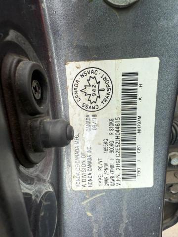 2HGFC2E52JH044615 - 2018 HONDA CIVIC LX CHARCOAL photo 10