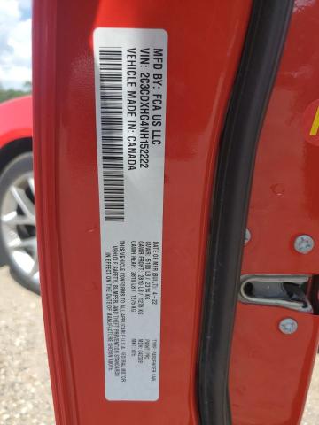 2C3CDXHG4NH152222 - 2022 DODGE CHARGER GT RED photo 13