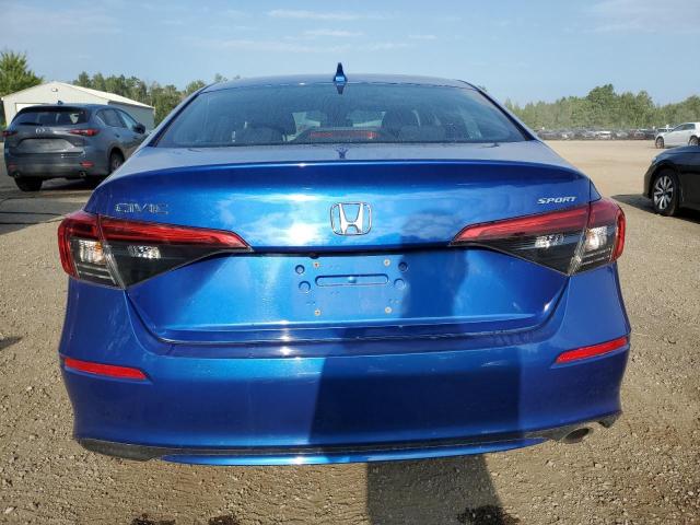 2HGFE2F53NH110149 - 2022 HONDA CIVIC SPORT BLUE photo 6