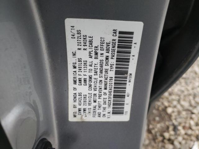 1HGCR3F84EA030798 - 2014 HONDA ACCORD EXL SILVER photo 12