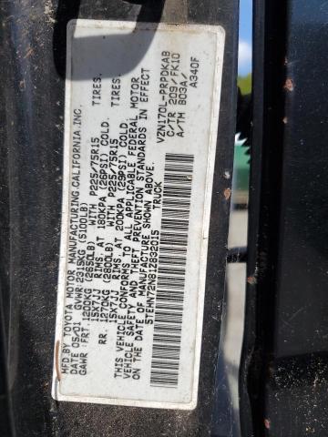 5TEHN72N81Z832015 - 2001 TOYOTA TACOMA DOUBLE CAB 黑色 照片 12