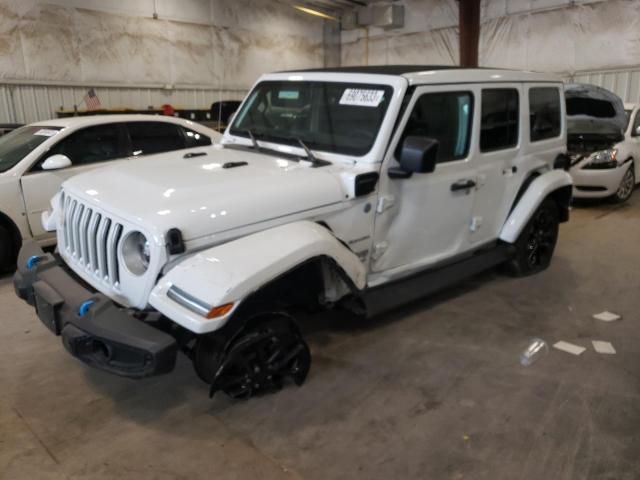 1C4JJXP6XNW259894 - 2022 JEEP WRANGLER U SAHARA 4XE WHITE photo 1