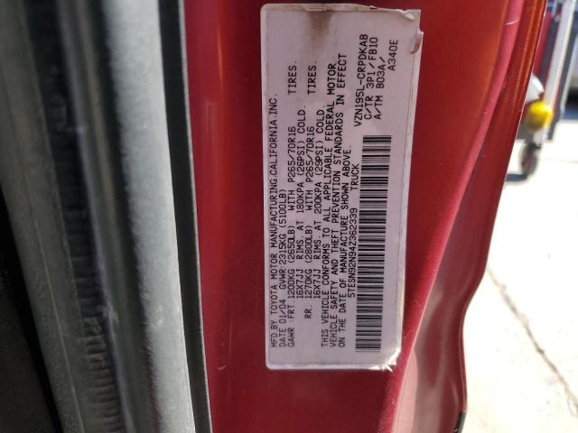 5TESN92N94Z362339 - 2004 TOYOTA TACOMA XTRACAB PRERUNNER წითელი ფოტო 12
