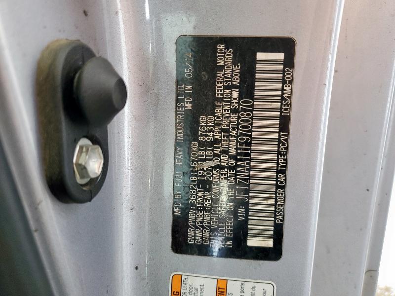 JF1ZNAA11F9700870 - 2015 TOYOTA SCION FR-S ნაცრისფერი ფოტო 12