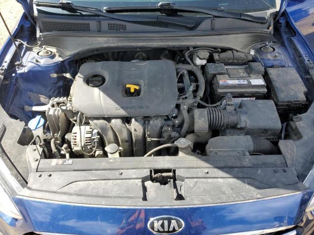 3KPF54AD0KE111663 - 2019 KIA FORTE EX BLUE photo 11