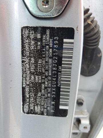 5XXGU4L38JG217893 - 2018 KIA OPTIMA EX SILVER photo 12