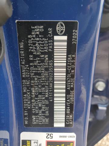 4T1T11AK2RU235565 - 2024 TOYOTA CAMRY SE NIGHT SHADE BLUE photo 12