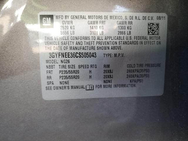 3GYFNEE36CS505043 - 2012 CADILLAC SRX PERFORMANCE COLLECTION TAN photo 13