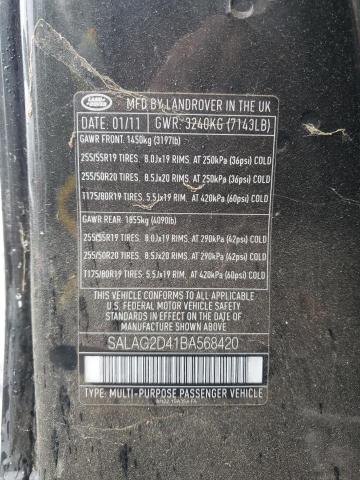 SALAG2D41BA568420 - 2011 LAND ROVER LR4 HSE Schwarz Foto 13