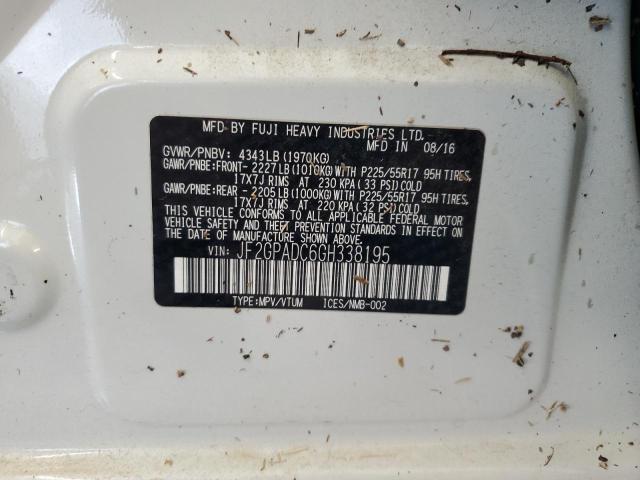 JF2GPADC6GH338195 - 2016 SUBARU CROSSTREK PREMIUM Weiß Foto 13