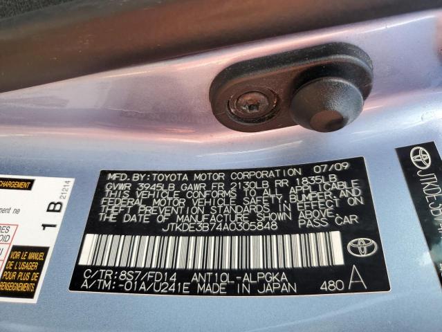 JTKDE3B74A0305848 - 2010 TOYOTA SCION TC Mavi foto 12