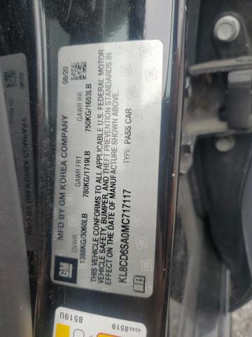 KL8CD6SA0MC717117 - 2021 CHEVROLET SPARK 1LT BLACK photo 12