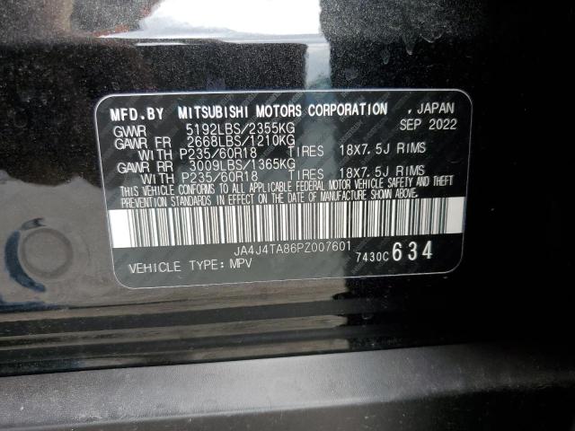 JA4J4TA86PZ007601 - 2023 MITSUBISHI OUTLANDER ES შავი ფოტო 13