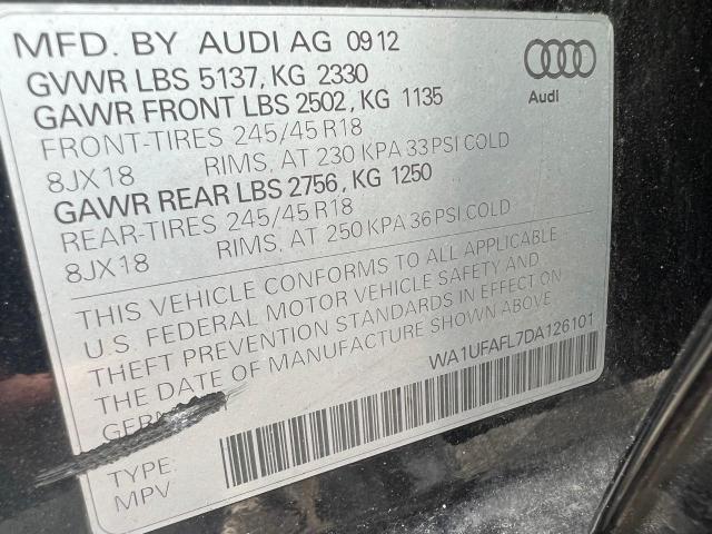 WA1UFAFL7DA126101 - 2013 AUDI A4 ALLROAD PREMIUM PLUS BLACK photo 10