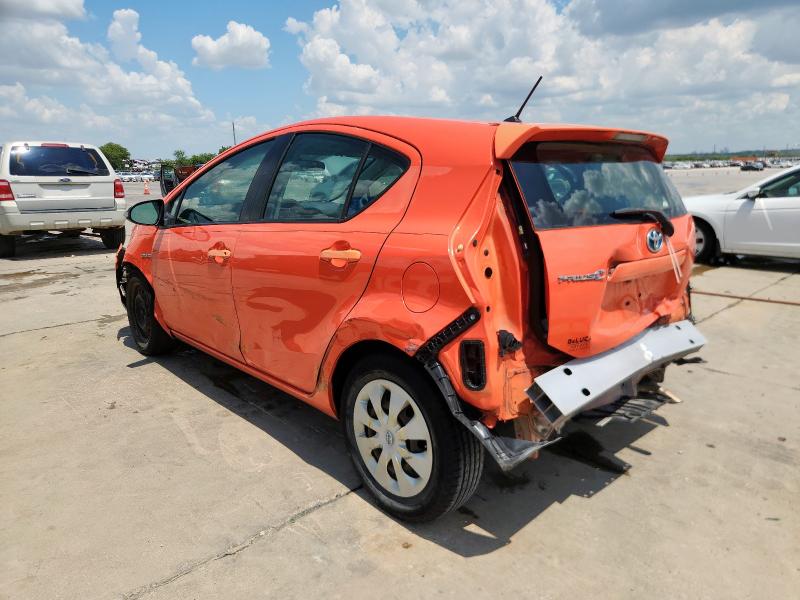 JTDKDTB33C1001471 - 2012 TOYOTA PRIUS C ORANGE photo 2