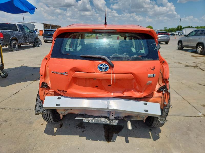 JTDKDTB33C1001471 - 2012 TOYOTA PRIUS C ORANGE photo 6