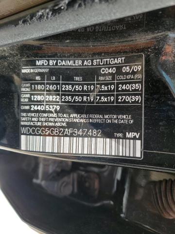 WDCGG5GB2AF347482 - 2010 MERCEDES-BENZ GLK 350 黑色 照片 12