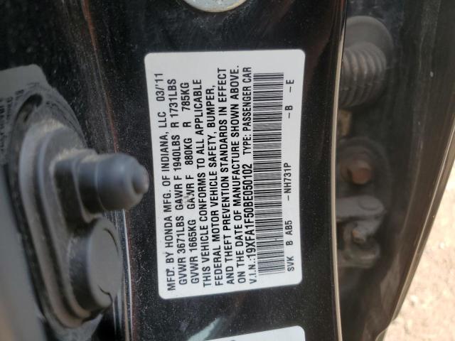 19XFA1F50BE050102 - 2011 HONDA CIVIC LX BLACK photo 13
