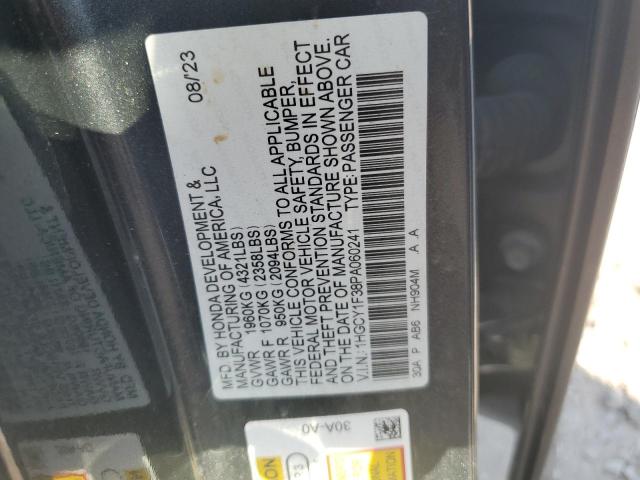 1HGCY1F38PA060241 - 2023 HONDA ACCORD EX 灰色 照片 13