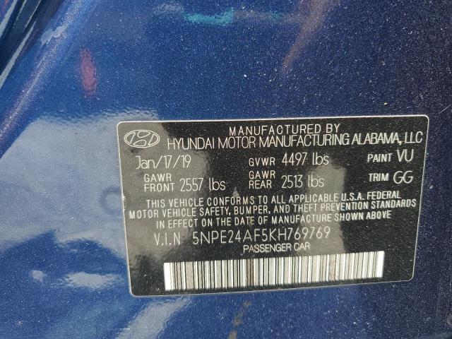 5NPE24AF5KH769769 - 2019 HYUNDAI SONATA SE Niebieski zdjęcie 13