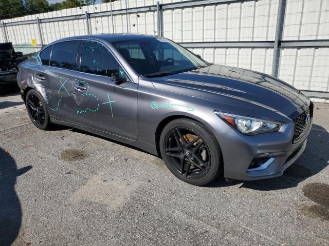 JN1EV7AP6JM360155 - 2018 INFINITI Q50 LUXE GRAY photo 4