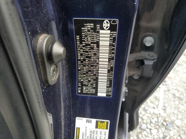 5YFEPMAE3MP158377 - 2021 TOYOTA COROLLA LE BLUE photo 12