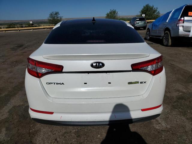 KNAGM4ADXD5060028 - 2013 KIA OPTIMA HYBRID WHITE photo 6