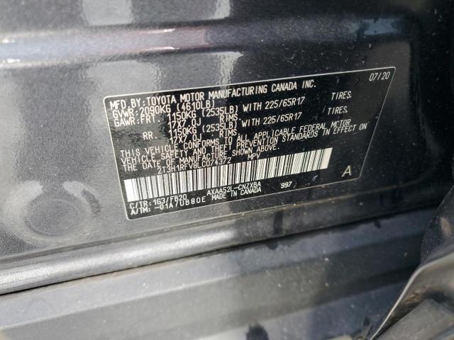 2T3H1RFV8LC074372 - 2020 TOYOTA RAV4 LE GRAY photo 13