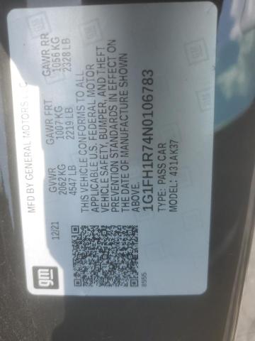 1G1FH1R74N0106783 - 2022 CHEVROLET CAMARO SS BLACK photo 12