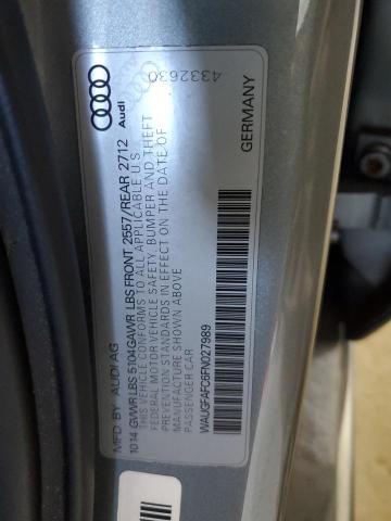 WAUGFAFC6FN027989 - 2015 AUDI A6 PREMIUM PLUS SILVER photo 13