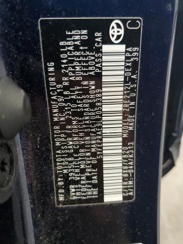 5YFEPRAE9LP058389 - 2020 TOYOTA COROLLA LE BLUE photo 12