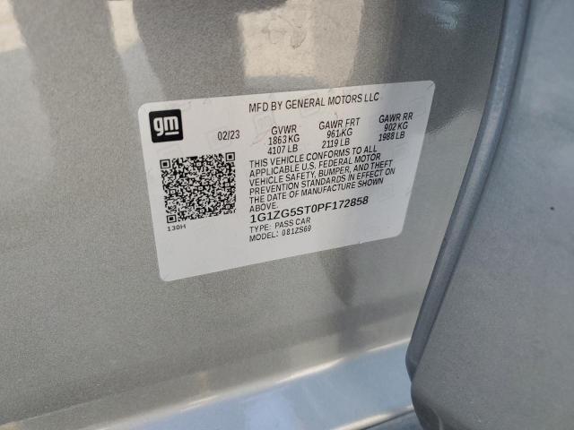 1G1ZG5ST0PF172858 - 2023 CHEVROLET MALIBU RS GRAY photo 12