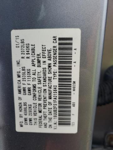 19UUB2F51FA015640 - 2015 ACURA TLX TECH SILVER photo 12