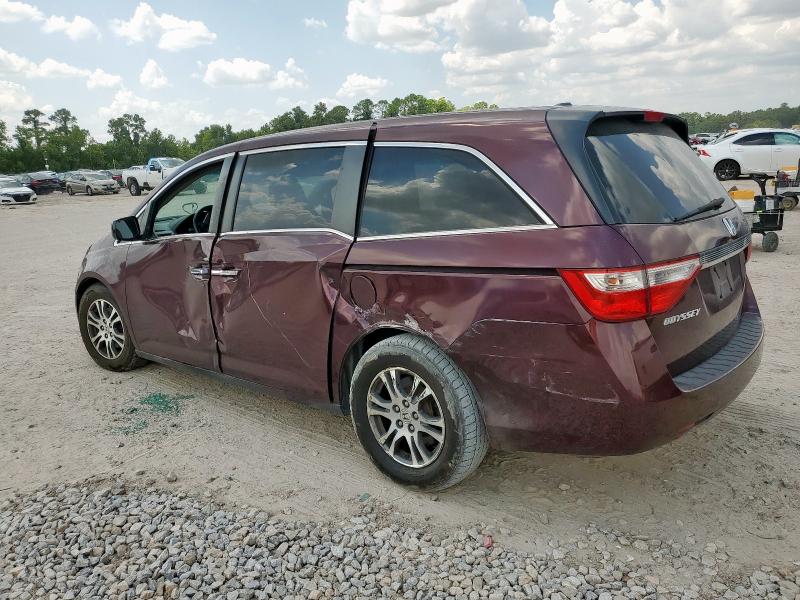 5FNRL5H64BB032569 - 2011 HONDA ODYSSEY EXL BURGUNDY photo 2