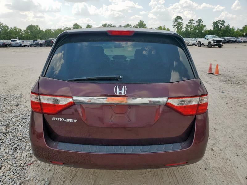 5FNRL5H64BB032569 - 2011 HONDA ODYSSEY EXL BURGUNDY photo 6