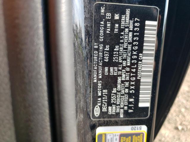 5XXGT4L39KG331387 - 2019 KIA OPTIMA LX 黑色 照片 12