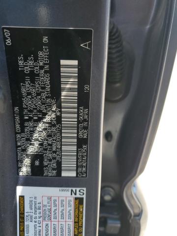 JTEZU14R870097125 - 2007 TOYOTA 4RUNNER SR5 GRAY photo 12