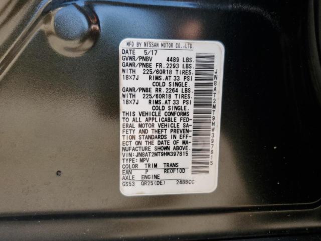 JN8AT2MT9HW397815 - 2017 NISSAN ROGUE S GREEN photo 13