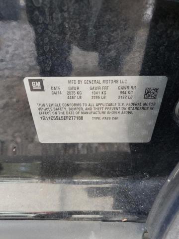 1G11C5SL5EF277188 - 2014 CHEVROLET MALIBU 1LT BLACK photo 12