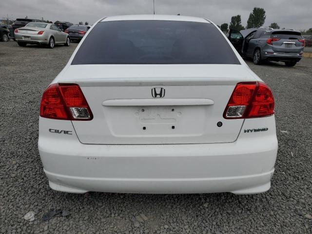 JHMES96624S019089 - 2004 HONDA CIVIC HYBRID WHITE photo 6