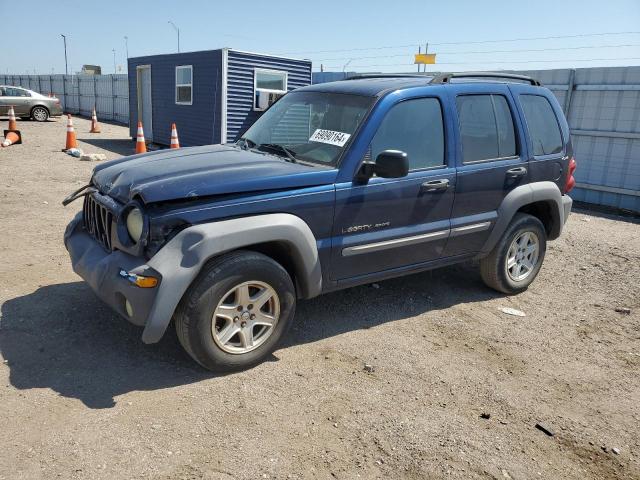 1J8GL48K32W128762 - 2002 JEEP LIBERTY SPORT BLUE photo 1