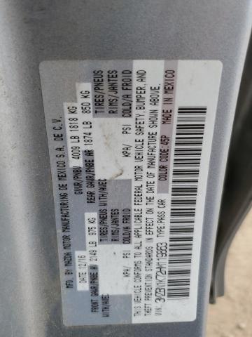 3MZBN1K72HM119863 - 2017 MAZDA 3 SPORT 银色 照片 12