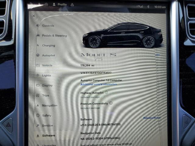 5YJSA1E13GF154517 - 2016 TESLA MODEL S Qara foto 9