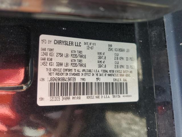 1J8GN28K88W190729 - 2008 JEEP LIBERTY SPORT BLACK photo 13