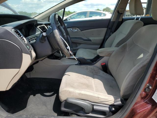 19XFB2F55DE071727 - 2013 HONDA CIVIC LX BURGUNDY photo 7