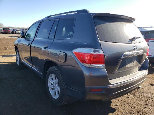 5TDBK3EH4BS046238 - 2011 TOYOTA HIGHLANDER BASE GRAY photo 2