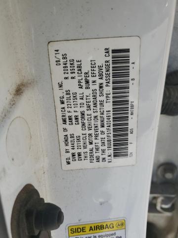 19UUB1F51FA004616 - 2015 ACURA TLX TECH WHITE photo 12