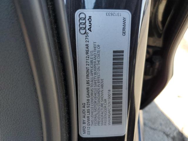 WAUHGAFC7CN150018 - 2012 AUDI A6 PRESTIGE ყავისფერი ფოტო 12